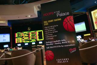 The Sports Book at Caesar's Palace is shownTuesday March 13, 2012.
